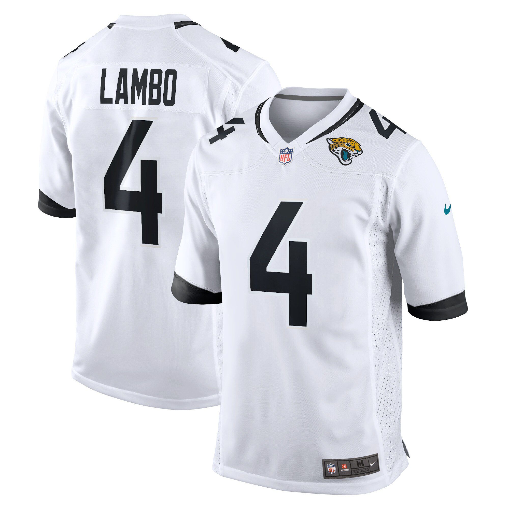 Men Jacksonville Jaguars #4 Josh Lambo Nike White Game NFL Jersey